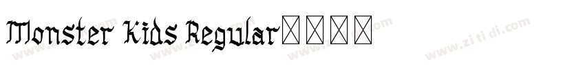 Monster Kids Regular字体转换